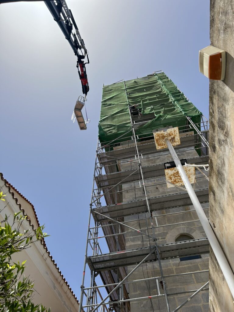 om-bell-tower-reinforcement-syros-03 Bell Tower Reinforcement, Syros, project view 3